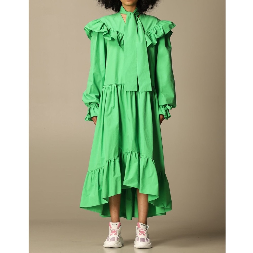 MSGM green long dress - size US 2-4